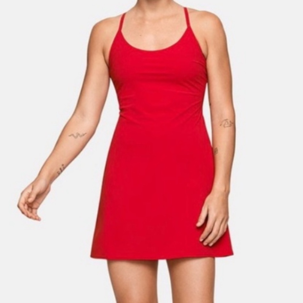 Outdoor Voices Exercise Dress in Red, Size M